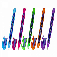 Ручка шариковая масляная BRAUBERG "BOMB GT Color", СИНЯЯ, прорезиненный корпус ассорти, узел 0,7 мм  143346