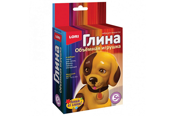 Игрушка объемная из глины Собачка LORI