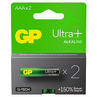 Батарейка GP Ultra Plus AAA (LR03) 24AUP алкалиновая, BC2
