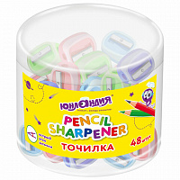 Точилка ЮНЛАНДИЯ "COLOR PASTEL", двуцветная, пастельные цвета ассорти, хххххх, 272505