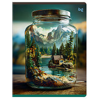 Тетрадь 48л., А5, клетка BG "Флорариум", блестки