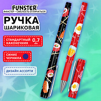 Ручка шариковая с грипом FUNSTER GRIP "TASTY FOOD", СИНЯЯ, пишущий узел 0,7 мм, линия письма 0,35 мм, 144394