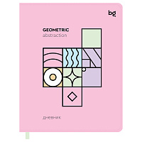 Дневник 1-11 кл. 48л. (Лайт) BG "Geometry. Pink", иск. кожа, выборочный лак, печать, ляссе