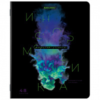 Тетрадь предметная HAZE 48л, глянцевая ламинация, ИНФОРМАТИКА, клетка, подсказ, BRAUBERG, 404764