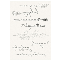 Наклейка-тату MESHU, "Amazing letterings", 14,8*21см, инд. уп., европодвес