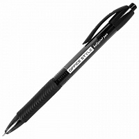 Ручка шариковая автоматическая с грипом BRAUBERG PRO, ЧЕРНАЯ, узел 0,7мм, линия 0,35мм, 144212