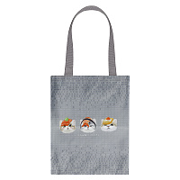 Сумка-шоппер ArtSpace"Sushi Cats", 31*39см. с карманом