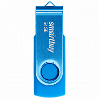 Флеш-диск 64GB SMARTBUY Twist USB 2.0, синий, SB064GB2TWB