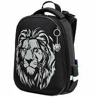 Ранец BRAUBERG SHINY, 2 отделения, с брелком, "Savage lion", СВЕТЯЩИЙСЯ РИСУНОК, 38х28х14 см, 272039