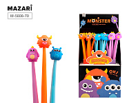 Ручка гелевая MONSTER, СИНЯЯ Mazari игольчатый пиш. узел 0.5 мм  M-5808-70
