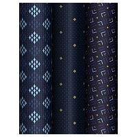 Упаковочная бумага глянц. 70*100см, MESHU "Strict pattern", 80 г/м2, ассорти, 3 дизайна
