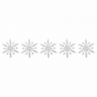 Украшение ёлочное "Снежинки акриловые" 5 шт, 15см, пакет с европодвесом, ЗОЛОТАЯ СКАЗКА, 592148