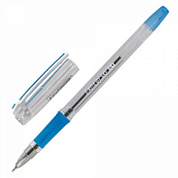 Ручка шариковая масляная с грипом BRAUBERG "i-Rite GT SKY", СИНЯЯ узел 0,4 мм  143299