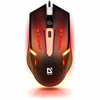 Мышь проводная DEFENDER Flash MB-600L, 800-1200 dpi, 4 кнопки + 1 колесо-кнопка, оптическая, черная, 52600