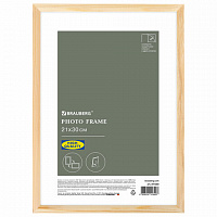 Рамка 21*30см небьющаяся аналог IKEA, багет 12мм дерево, BRAUBERG "Woodray", цвет натуральный 391360