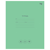 Тетрадь 12л., косая линия BG "Green colour", 80г/м2