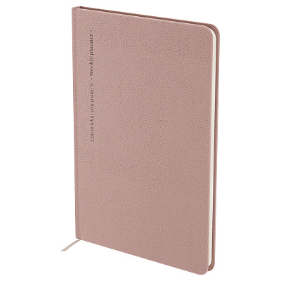 Еженедельник недатированный, B5, 64л., кожзам, BG "Palm. Ecru pink", розовый