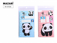 Набор закладок с клеевым краем Mazari PANDA BEAR 8,5х14,3 см, ОПП-упаковка  M-4743