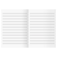Тетрадь для нот 24л., А4, на скрепке BG "Антрацит", (вертик.)