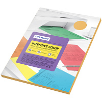 Бумага цветная OfficeSpace "Intensive Color", А4, 80г/м2, 100л., (оранжевый)