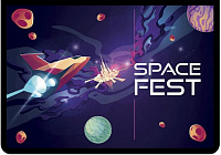 Папка для тетрадей на молнии А4 1 отделение пластик Пчелка SPACE FEST  ПМ-А4-29