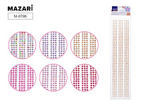 Наклейки пластиковые Mazari Стразы Асcорти-9 28*6,8 см 7 дизайнов
