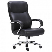 Кресло офисное BRABIX PREMIUM "Total HD-006", НАГРУЗКА до 180 кг, экокожа, хром, черное, 531933