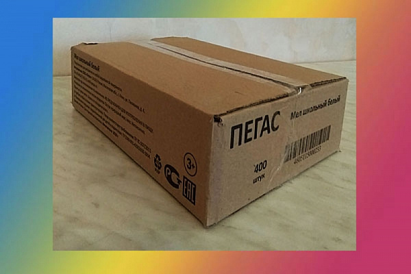 Мел школьный БЕЛЫЙ набор 400 штук ПЕГАС