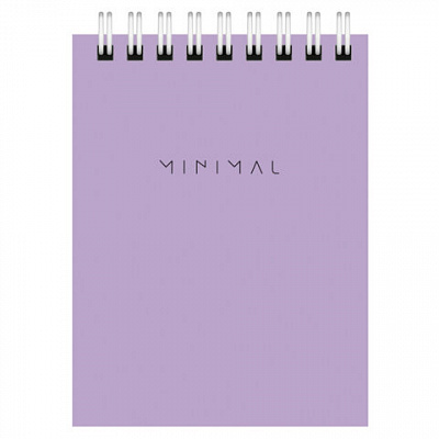 Блокнот МАЛЫЙ ФОРМАТ А7 75х105мм, 40л, гребень, картон, клетка, BRAUBERG Minimal Pastel, 116431