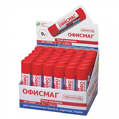 Клей-карандаш ОФИСМАГ, 9 г, 225962