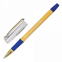 Ручка шариковая масляная с грипом BRAUBERG "i-Rite GT Vanilla", СИНЯЯ узел 1 мм  143304
