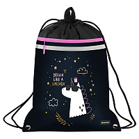 Мешок для обуви 1 отделение Berlingo "Dream Like A Unicorn", 400*480мм, вентиляционная сеточка , светоотражающая лента, карман на молнии