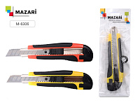 Нож канцелярский усиленный MAZARI 18 мм  AL 6654