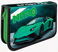 Пенал 1 отделение ламинат Пчелка GREEN SPORT CAR 190*115  ПО-02