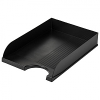 Лоток горизонтальный для бумаг BRAUBERG Standard, 350х253х65 мм, черный, 237947