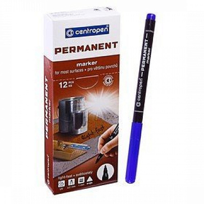 Маркер перманентный Centropen 2536 синий 1,0 мм  2536-01-06