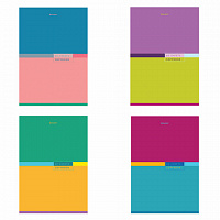 Тетрадь А4, 60 л., BRAUBERG, скоба, клетка, обложка картон, "Color", 404043
