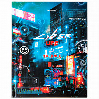 Дневник 5-11 класс 48л, твердый, BRAUBERG, глянцевая ламинация, с подсказом, Cyberpunk, 106881