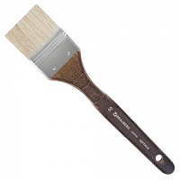 Кисть художественная профессиональная BRAUBERG ART CLASSIC, щетина, флейц, № 50, короткая ручка, 200746