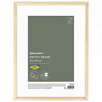 Рамка 30*40см небьющаяся аналог IKEA, багет 12мм дерево, BRAUBERG "Woodray", цвет натуральный 391361