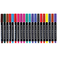 Набор капиллярных ручек Luxor "Mini Fine Writer 045" 20цв., 0,8мм, пластиковая банка