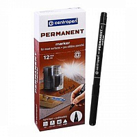 Маркер перманентный Centropen 2536 черный 1,0 мм  2536-01-12