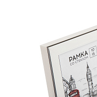 Рамка пластиковая 10*15см, OfficeSpace "Color", белый