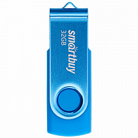 Флеш-диск 32GB SMARTBUY Twist USB 2.0, синий, SB032GB2TWB