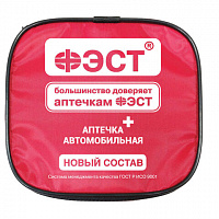 Аптечка первой помощи автомобильная по приказу № 260н ФЭСТ, тканевая сумка, ш/к 48998, 3737