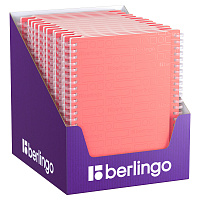 Бизнес-тетрадь A5, 80л., Berlingo "Your Way", клетка, на силиконовом гребне, 80г/м2, пластик обложка 600мкм, коралловая