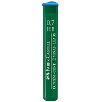 Грифели для механических карандашей Faber-Castell "Polymer", 12шт., 0,7мм, HB