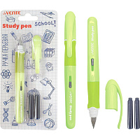 Ручка перьевая deVENTE School. StydyPen",3 баллончика, синие 0,8 мл  5100503