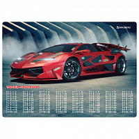 Настольное покрытие BRAUBERG, А3+, пластик, 46x33 см, "Sport Car", 270401
