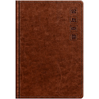 Телефонная книга А5, 80л., кожзам, BG "Nebraska. Brown", с вырубкой